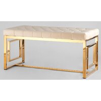 Купить пуфик Stool Group Бруклин Bench-012-TG-BG (вельвет бежевый/сталь золото) — Chaika Market Пуфик Stool Group Бруклин Bench-012-TG-BG (вельвет бежевый/сталь золото) — Chaika Market
