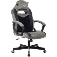 Игровое (геймерское) кресло Zombie Viking 6 Knight Fabric (серый/черный) — Chaika Market