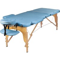 Массажный стол Atlas Sport 70 см складной 3-с деревянный (светло-голубой) — Chaika Market