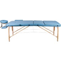 Массажный стол Atlas Sport 70 см складной 3-с деревянный (светло-голубой) - Изображение №2 — Chaika Market