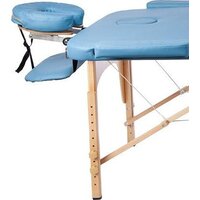 Массажный стол Atlas Sport 70 см складной 3-с деревянный (светло-голубой) - Изображение №4 — Chaika Market