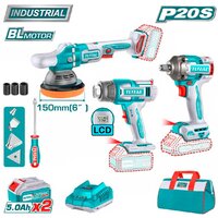  Total TOSLI240863 (гайковерт, шлифмашина, фен, 2 АКБ, сумка) — Chaika Market