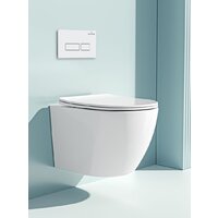 Унитаз подвесной Roxen Antares в комплекте с инсталляцией StounFix Dual Fresh 6 в 1 569295 (кнопка: белый глянец) - Изображение №10 — Chaika Market
