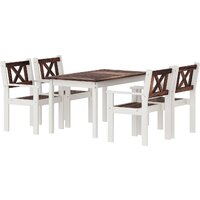 Обеденная группа Sundays Ф-183 1/4 (орех/белый) — Chaika Market