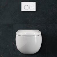 Унитаз подвесной Roxen Egg в комплекте с инсталляцией StounFix Dual Fresh 6 в 1 964077 (кнопка: белый глянец) - Изображение №10 — Chaika Market