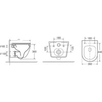 Унитаз подвесной Saniteco KW-9003W Rimles + GROHE Rapid SL 38721001 - Изображение №18 — Chaika Market