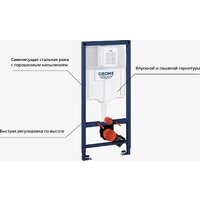 Унитаз подвесной Saniteco KW-9003W Rimles + GROHE Rapid SL 38721001 - Изображение №10 — Chaika Market