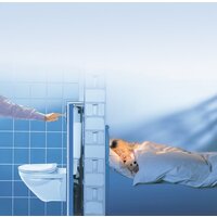Унитаз подвесной Saniteco KW-9003W Rimles + GROHE Rapid SL 38721001 - Изображение №16 — Chaika Market