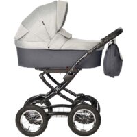 Коляска-люлька Indigo Blues Classic (Bl 03, серый) - Изображение №4 — Chaika Market