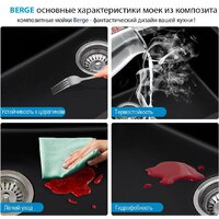 Кухонная мойка Berge BR-5750 + Like F8007122 (черный) - Изображение №15 — Chaika Market