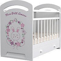 Классическая детская кроватка VDK Mon Amur маятник-ящик (белый) — Chaika Market