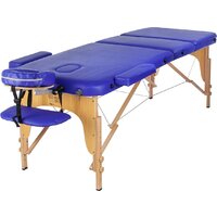 Массажный стол Atlas Sport 70 см складной 3-с деревянный (синий) — Chaika Market