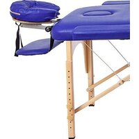 Массажный стол Atlas Sport 70 см складной 3-с деревянный (синий) - Изображение №4 — Chaika Market