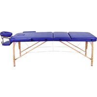 Массажный стол Atlas Sport 70 см складной 3-с деревянный (синий) - Изображение №2 — Chaika Market