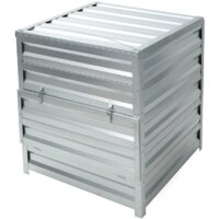 Компостер Формула качества Оцинкованный с крышкой 1000x1000x1000 (зеленый мох) — Chaika Market