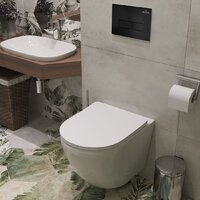 Унитаз подвесной Roxen Antares One Rimless 6 в 1 StounFix Dual Fresh 577729 (кнопка: черный матовый) - Изображение №12 — Chaika Market