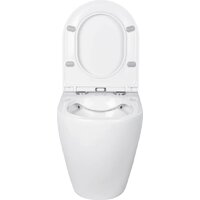 Унитаз подвесной Roxen Antares One Rimless 6 в 1 StounFix Dual Fresh 577729 (кнопка: черный матовый) - Изображение №8 — Chaika Market