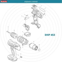 Ударная дрель-шуруповерт Makita DHP453RAJ (с 2-мя АКБ 2 Ач, кейс) - Изображение №12 — Chaika Market