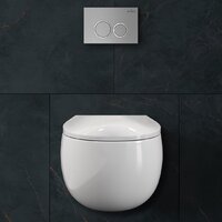 Унитаз подвесной Roxen Egg в комплекте с инсталляцией StounFix Dual Fresh 6 в 1 964076 (кнопка: хром матовый) - Изображение №10 — Chaika Market