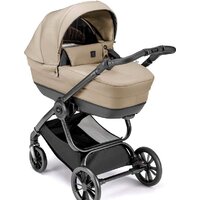 Универсальная коляска CAM Infinito (2 в 1, бежевый/рама матовый черный) — Chaika Market