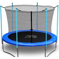 Батут Atlas Sport 252 см - 8ft (с лестницей, внутренняя сетка, синий) - Изображение №3 — Chaika Market
