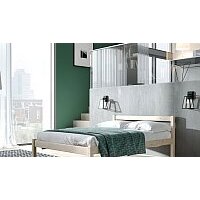 Кровать Мебельград Рино 160x200 с опорными брусками (массив сосны без покрытия) - Изображение №2 — Chaika Market