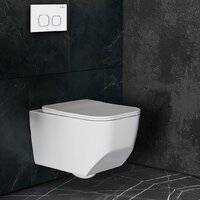 Унитаз подвесной Roxen Boro в комплекте с инсталляцией StounFix Dual Fresh 6 в 1 540025 (кнопка: белый глянец) - Изображение №11 — Chaika Market