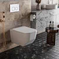 Унитаз подвесной Roxen Boro в комплекте с инсталляцией StounFix Dual Fresh 6 в 1 540025 (кнопка: белый глянец) - Изображение №9 — Chaika Market