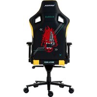 Игровое (геймерское) кресло Evolution Nomad PRO Cyberpunk Bloodhound (черный/желтый) - Изображение №6 — Chaika Market