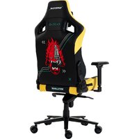 Игровое (геймерское) кресло Evolution Nomad PRO Cyberpunk Bloodhound (черный/желтый) - Изображение №5 — Chaika Market