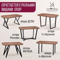 Столешница Millwood Закругленная 140x80x3.6 (дуб табачный Craft) - Изображение №6 — Chaika Market