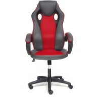 Игровое (геймерское) кресло TetChair Racer Gt (кожзам/ткань, металлик/красный) - Изображение №4 — Chaika Market