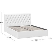 Кровать Трия Скарлет универсальная тип 1 160x200 (кожзам белый) - Изображение №3 — Chaika Market