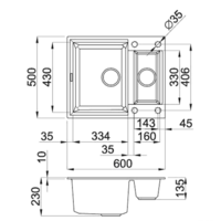 Кухонная мойка Elleci Easy 150 Bianco Antico 62 - Изображение №2 — Chaika Market