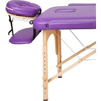 Массажный стол Atlas Sport 70 см складной 3-с деревянный (фиолетовый) - Изображение №3 — Chaika Market