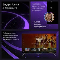 Телевизор Яндекс ТВ Станция Бейсик с Алисой 65 YNDX-00077 - Изображение №8 — Chaika Market