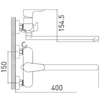 Смеситель Gross Aqua Space 7515288C-35L(F) - Изображение №2 — Chaika Market