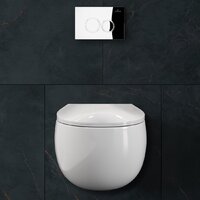 Унитаз подвесной Roxen Egg в комплекте с инсталляцией StounFix Dual Fresh 6 в 1 964032 (кнопка: хром глянец) - Изображение №9 — Chaika Market