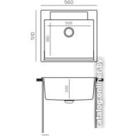 Кухонная мойка Polygran Argo-560 (космос) - Изображение №4 — Chaika Market