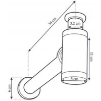 Сифон Rea Klik-Klak REA-A8586 (матовое золото) - Изображение №4 — Chaika Market