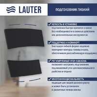 Ванна Lauter Estelle 140 21206040 (с ножками, черным подголов.,черным лиц. и торц.экраном) - Изображение №9 — Chaika Market