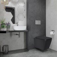 Унитаз подвесной Lauter Magdeburg с жестким сиденьем Soft Close 21103EC (черный матовый, скрытое крепление) - Изображение №7 — Chaika Market