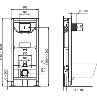 Инсталляция для унитаза Ideal Standard Prosys Frame 120 M R020467 - Изображение №2 — Chaika Market