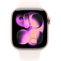 Умные часы Apple Watch Series 11 42 мм (алюминиевый корпус, розовое золото/легкие румяна, спортивный силиконовый ремешок M/L) - Изображение №2 — Chaika Market