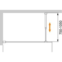 Стеклянная шторка для ванны Cezares LIBERTA-V-1-90/155-C-Cr - Изображение №2 — Chaika Market