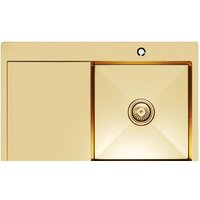 Кухонная мойка Mixline Pro 552919 (золото, с сифоном) - Изображение №1 — Chaika Market