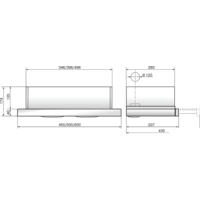 Кухонная вытяжка Elikor Интегра Glass 45Н-400-В2Д (нержавеющая сталь/белое стекло) (943433) - Изображение №2 — Chaika Market
