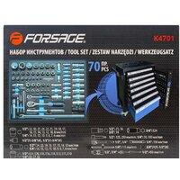 Набор трещотка с головками FORSAGE F-K4701 (70 предметов) - Изображение №3 — Chaika Market