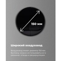 Кухонная вытяжка MAUNFELD Lee Side (C) 39 (черный) - Изображение №21 — Chaika Market