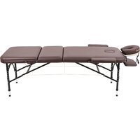 Массажный стол Atlas Sport складной Strong 70 см 3-с алюминиевый (коричневый) - Изображение №2 — Chaika Market